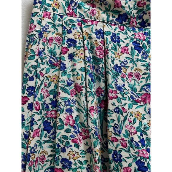 VTG Fundamental Things Ditsy Floral Culotte Pant 10 Cropped Pockets Cottage Boho - Picture 5 of 9